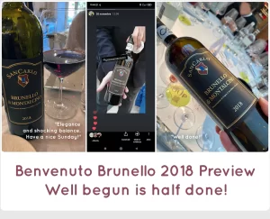 November Benvenuto Brunello SanCarlo 2018